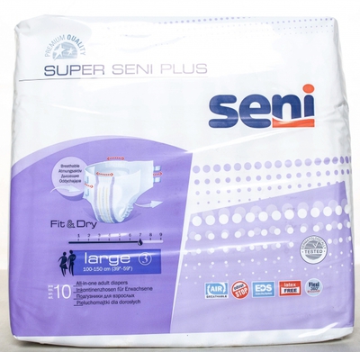 Подгузники для взрослых Super Seni Plus  Large ( 3 ) 10 шт.